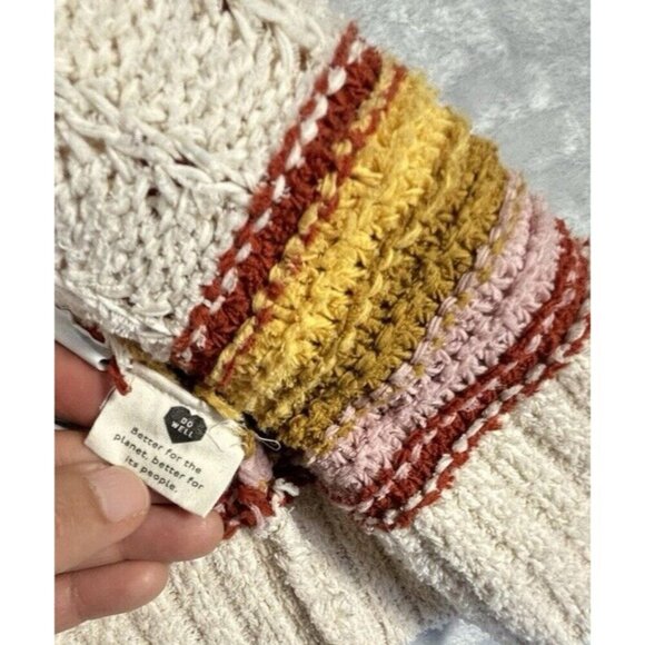 Madewell Striped Diaz Open Front Cardigan Cotton Blend Women's Sweater Sz M - Picture 11 of 11